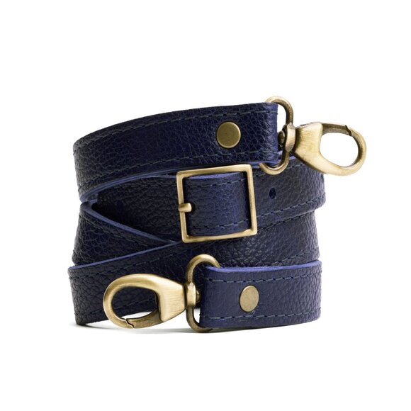 Portland Leather Crossbody Strap  - Cobalt Blue - BNWT - Picture 1 of 4